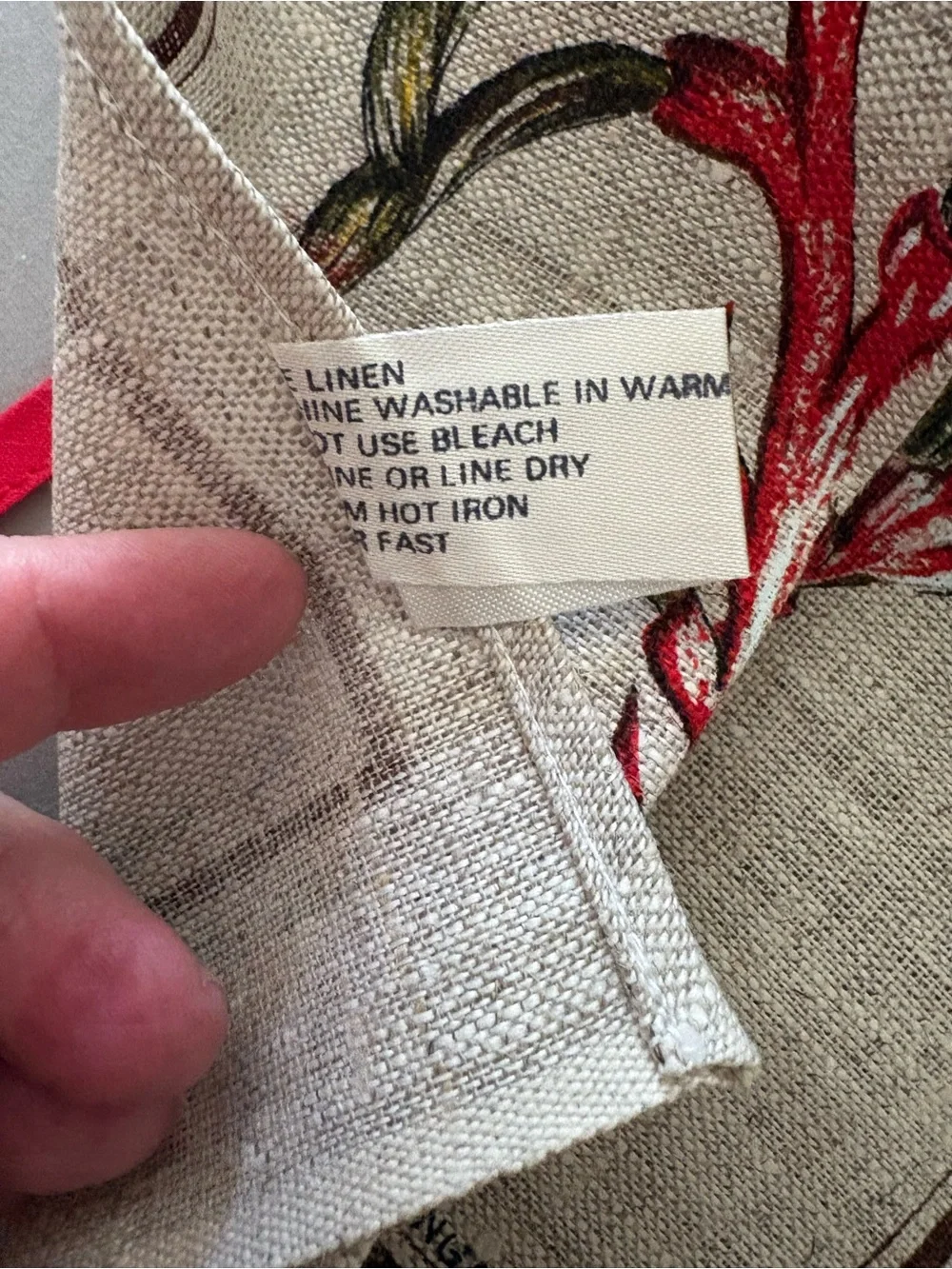 Vintage Attunga Australian Wildflowers Linen Apron Unique